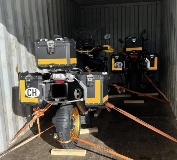 International motorcycle shipping services from Switzerland